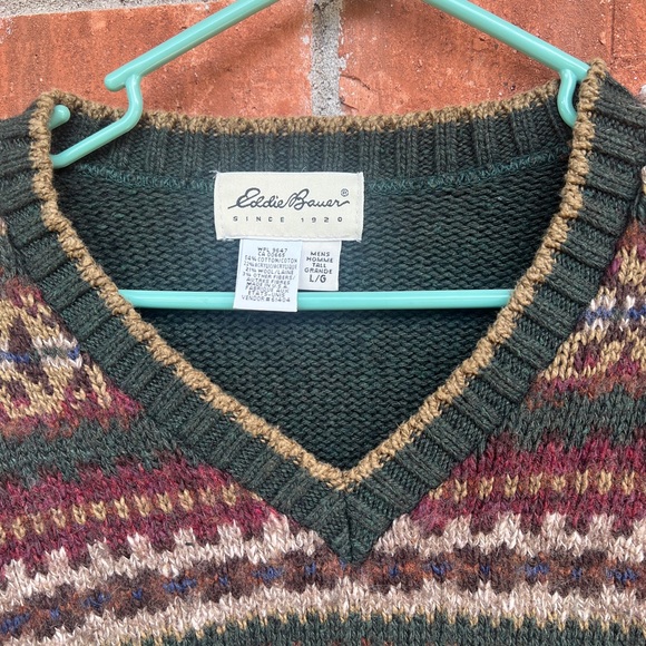 Eddie Bauer Cotton/Wool Blend Sweater - Size Large - Picture 4 of 8